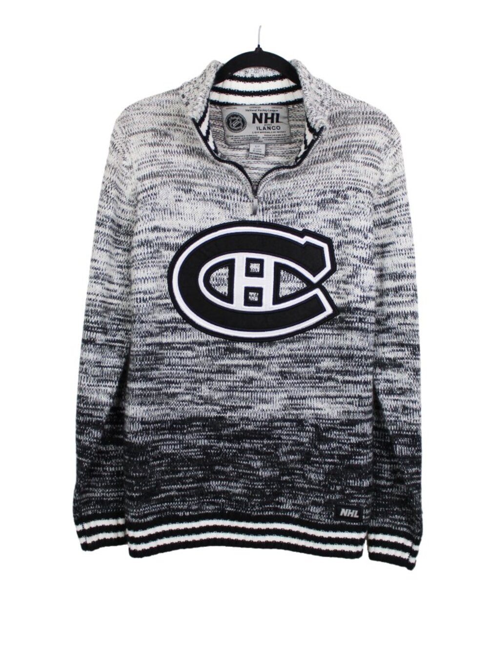 NHL by ILANCO Montreal Canadiens Quarter Zip Knit Sweater